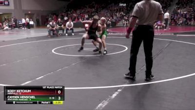 141 lbs Finals (2 Team) - Cayden Henschel, Wisconsin-Parkside vs Kody Ketchum, Maryville