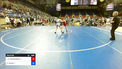 100 lbs Rnd Of 64 - Cale Richardson, OK vs Zack Dixon, CT