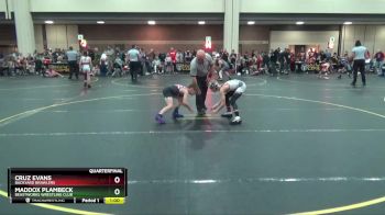 75 lbs Quarterfinal - Cruz Evans, Backyard Brawlers vs Maddox Plambeck, BEASTWORKS WRESTLING CLUB