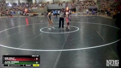 Girls 120 lbs Cons. Round 1 - Zoe Holly, Tullahoma (Girls) vs Alivia Mokros, Gallatin (Girls)
