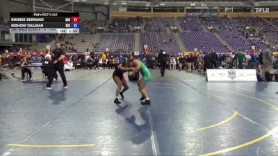110 lbs 2nd Wrestleback (16 Team) - Briseis Serrano, Southern Oregon University vs Nizhoni Tallman, Evergreen State