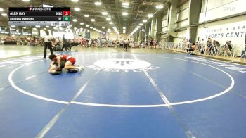 160 lbs Rr Rnd 1 - Alex Kay, OBWC White vs Elisha Wright, The Fort Hammers