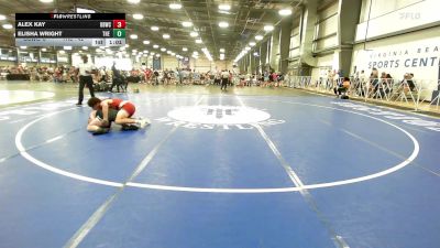 160 lbs Rr Rnd 1 - Alex Kay, OBWC White vs Elisha Wright, The Fort Hammers