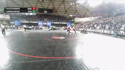 Boys 1B/2B 175 Cons. Round 4 - Landon Girton, Cle Elum vs Julian Barrera, River View