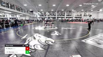 106 lbs Semifinal - Aidan Baum, Milford vs Scotty Moreau, Lowell Catholic