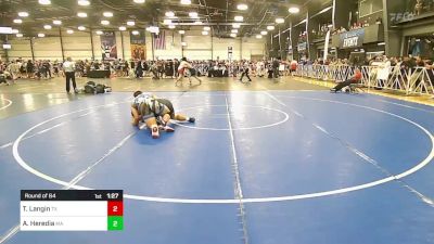 220 lbs Round Of 64 - Trace Langin, TX vs Angel Heredia, MA
