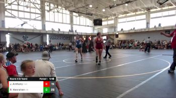 117 lbs Round 3 (6 Team) - Riley Hanrahan, Wisconsin Black vs Justice Anthony, Charlies Angels Black