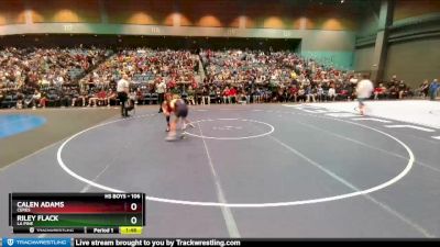 106 lbs Champ. Round 2 - Calen Adams, Ceres vs Riley Flack, La Pine