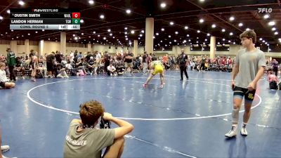 120 lbs Cons. Round 5 - Landon Herman, Team Conquer Wrestling vs Dustin Smith, Wrestling Academy Of Louisiana
