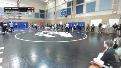 155lbs Cons. Round 2 - Trinity Stricklett, Tumwater (Girls) vs Helora Agrippa, University (Girls)