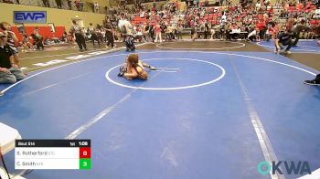 70 lbs Quarterfinal - Stetson Rutherford, Grove Takedown Club vs Clayton Smith, Gentry Youth Wrestling