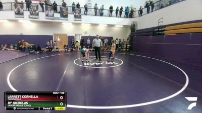 91 lbs Quarterfinal - Jarrett Cornella, Thermopolis vs Ry Nicholas, Lander Middle School