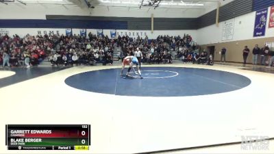 132 lbs Cons. Semi - Garrett Edwards, Cashmere vs Blake Berger, Deer Park