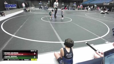 40 lbs Cons. Round 3 - Chase Depew, Derby Wrestling Club vs Ryder Gehring, Team Lightning Wrestling Club