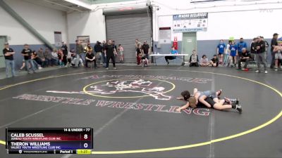 77 lbs Cons. Round 1 - Caleb Scussel, Juneau Youth Wrestling Club Inc. vs Theron Williams, Valdez Youth Wrestling Club Inc.