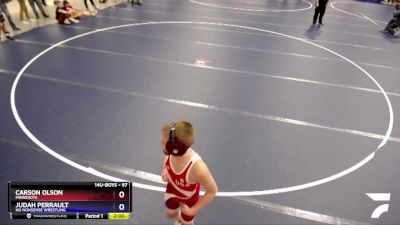 97 lbs Quarterfinal - Carson Olson, Minnesota vs Judah Perrault, No Nonsense Wrestling