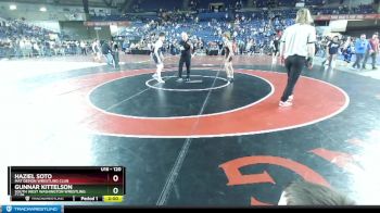 120 lbs Quarterfinal - Gunnar Kittelson, South West Washington Wrestling Club vs Haziel Soto, Mat Demon Wrestling Club