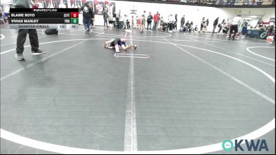 40 lbs Quarterfinal - Blaire Boyd, Standfast vs Vivian Manley, Perry Wrestling Academy