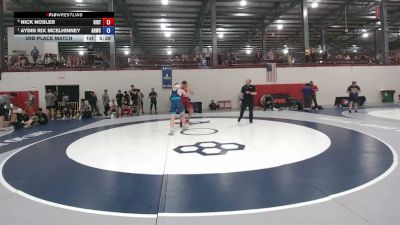 87 kg 3rd Place Match - Nick Nosler, Southern Illinois Regional Training Center vs Aydin Rix McElhinney, Army (WCAP)