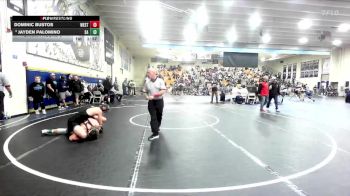 144 lbs Champ. Round 3 - Dominic Bustos, Westminster vs Jayden Palomino, Santa Ana