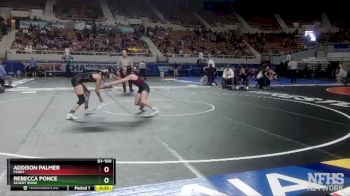 D1-100 lbs Cons. Semi - Addison Palmer, Perry vs Rebecca Ponce, Desert Ridge