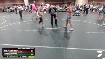 170 lbs Round 1 - Hannah Crowe, Mat Monstars vs Alyciah Thomas, Modern Warrior Wrestling Club