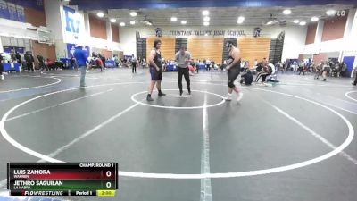 285 lbs Champ. Round 1 - Luis Zamora, Warren vs Jethro Saguilan, La Habra