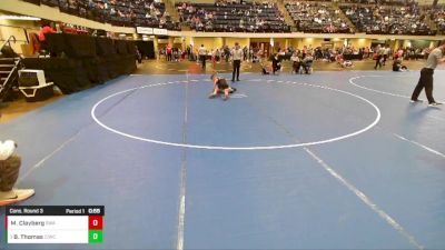 Boys 3rd-4th Grade - 67 Cons. Round 3 - Maddox Clayberg, Sebolt Wrestling Academy vs Bruce Thomas, Central Iowa Wrestling Club /Team Intensity