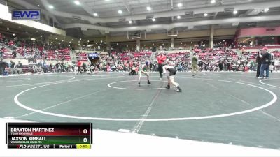 67 lbs Quarterfinal - Jaxson Kimball, Wichita Blue Knights vs Braxton Martinez, Team Haysville