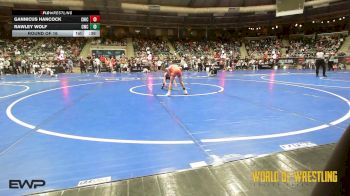 55 lbs Round Of 16 - Gannicus Hancock, Chickens Wrestling vs Rawley Wolf, Cowboy Wrestling Club