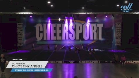 GU Allstars - CHIC'S TINY ANGELS [2023 L1 Tiny - Novice - Restrictions - D2 Day 1] 2023 CHEERSPORT Daytona Beach Classic