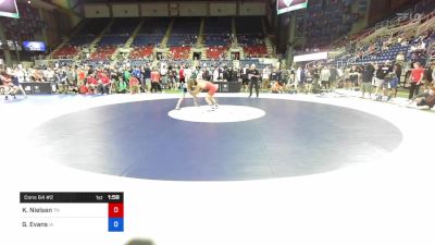 120 lbs Cons 64 #2 - Kyle Nielsen, Tennessee vs Garrett Evans, Iowa