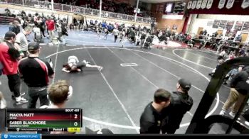 120 lbs Cons. Round 2 - Makya Matt, Omak vs Saber Blackmore, Bonners Ferry