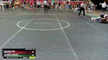 76 lbs 5th Place Match - William Dies, Brecksville vs Kamden DeShon, Neighborhood Wrestling Club