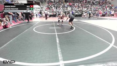 125 lbs Rr Rnd 1 - Kenzie Brant, Roland Youth League Wrestling vs Sophie Proctor, Henryetta Knights Wrestling Club