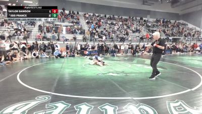 U20 Women - 62 lbs Champ. Round 2 - Taylor Dawson, IL vs Isis France, AZ