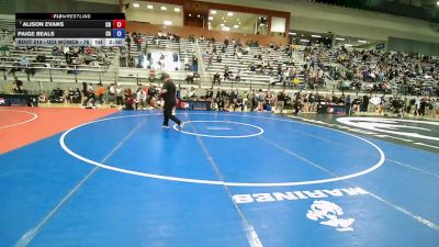 U23 Women - 76 lbs Cons. Round 2 - Alison Evans, CO vs Paige Beals, CA