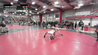 120 lbs 3rd Place Match - Chase Carrasco, Lakeside vs Cesar Sandoval, Victor Valley