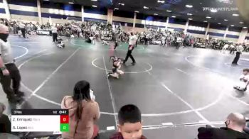 37 lbs Semifinal - Zane Enriquez, Roundtree Wr Ac vs Alexa Lopez, Silverback WC