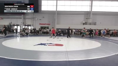 144 lbs Cons. Sub-rd Of 16 - Braydden Crum, Miller Wrestling Academy vs Dean Angelo, Team 312