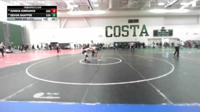 113 lbs Cons. Round 3 - Joshua Kirriakos, Yucaipa vs Devon Shaffer, Royal