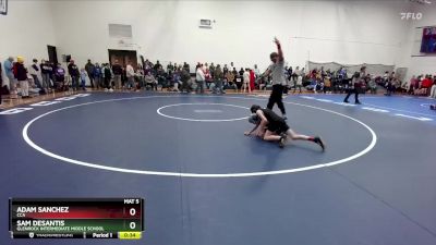 58-59 lbs Round 1 - Adam Sanchez, CCA vs Sam Desantis, Glenrock Intermediate Middle School