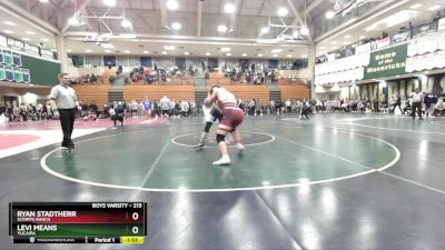 215 lbs Champ. Round 3 - Levi Means, Yucaipa vs Ryan Stadtherr, Scripps Ranch