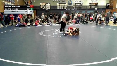 65-71 lbs Round 3 - Conrad C Jones, Empire vs Madden Sanofsky, WEBER WARRIOR WRESTLING
