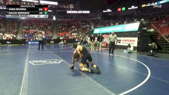 1A-126 lbs Champ. Round 1 - Dalton Brinkman, Janesville vs Owen Becerra, Missouri Valley