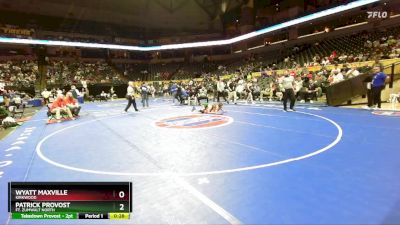 113 Class 4 lbs Cons. Round 1 - Patrick Provost, Ft. Zumwalt North vs Wyatt Maxville, Kirkwood