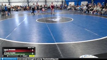 Silver 165 lbs Cons. Round 2 - Ethan Olsen, North Iowa Area Community College vs Hale Rhodes, Coe