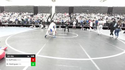 140-H lbs Round Of 32 - Giovanni Goffredo, Washington Twp vs Mike Rodriguez, Council Rock South