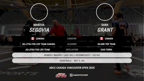 Martha Segovia vs Sara Grant 2025 ADCC Vancouver Open