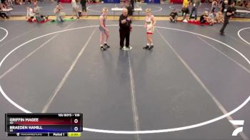 106 lbs Quarterfinal - Griffin Magee, ND vs Braeden Hamill, WI